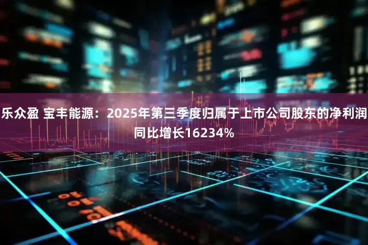 乐众盈 宝丰能源：2025年第三季度归属于上市公司股东的净利润同比增长16234%